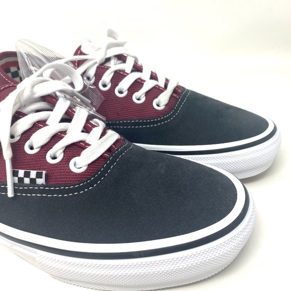 VANS Women’s Black Red Skate Authentic Low Top Canvas Casual Size VN0A5FC8249 - Picture 4 of 9